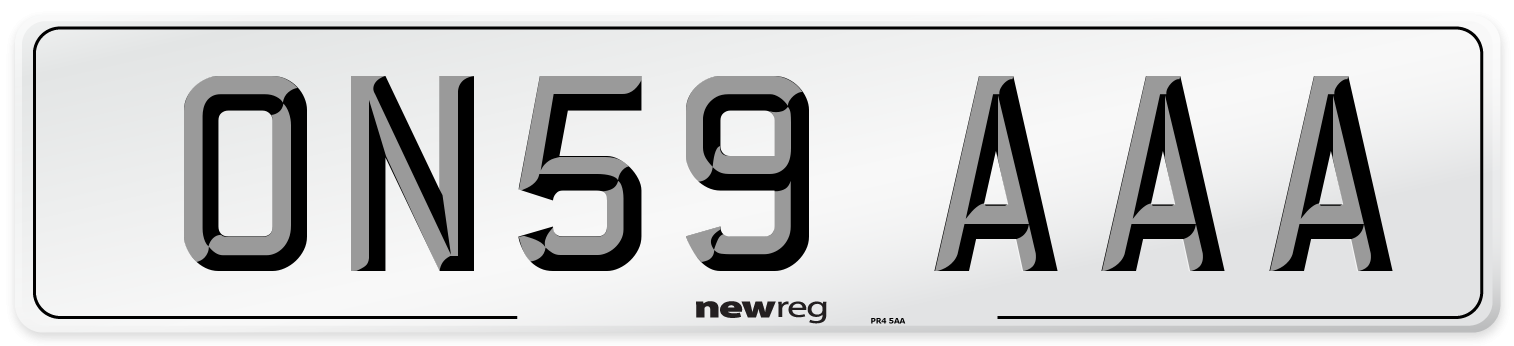 ON59 AAA Number Plate from New Reg